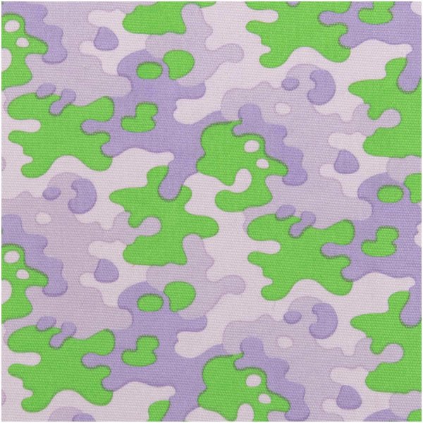 Rico Design | Stoffabschnitt | Canvas | Camouflage Grün-Lila | 50x140cm