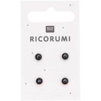 Rico Design | Knöpfe Braun-Schwarz | 5mm 4...