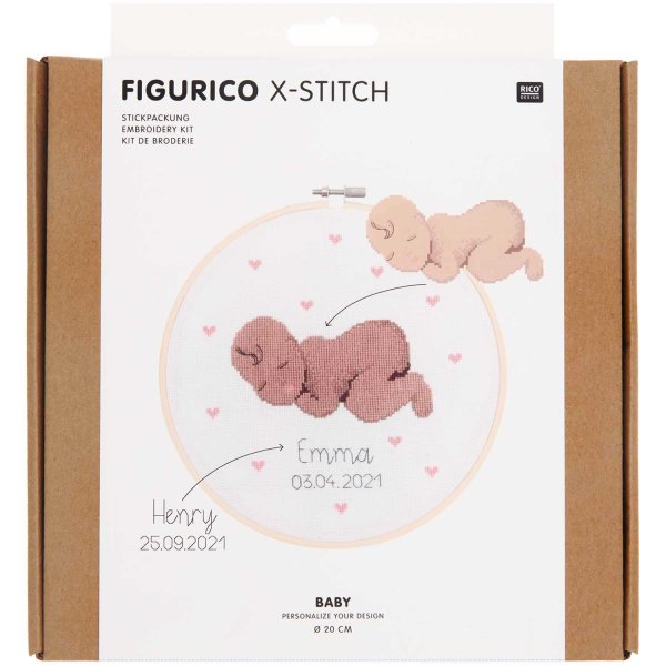 Rico Design | Stickpackung | Figurico | Baby Ø 20 cm