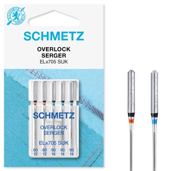 Schmetz | Overlock Nadeln | 5er Packung ELx705SUKCF Nm 80-90 VZS
