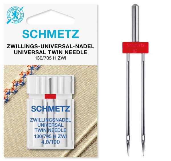 Schmetz | Zwillings-Universal-Nadel | 1er Packung 130/705HZWI Nm 4.0/100