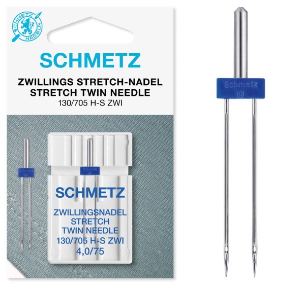 Schmetz | Zwillings-Stretch-Nadel | 1er Packung 130/705H-SZWI Nm 4.0/75