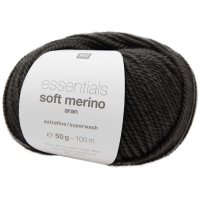 Rico Design | Essentials Soft Merino aran | 50g 100m schwarz