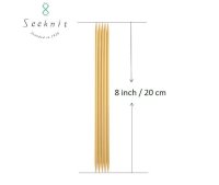 Seeknit | Nadelspiel Bambus Strumpfstricknadeln | 20cm 2.50mm