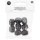 Rico Design | Makramee Perlen aus Holz | schwarz, 19x22mm, Bohrung 10mm, 8 Stück