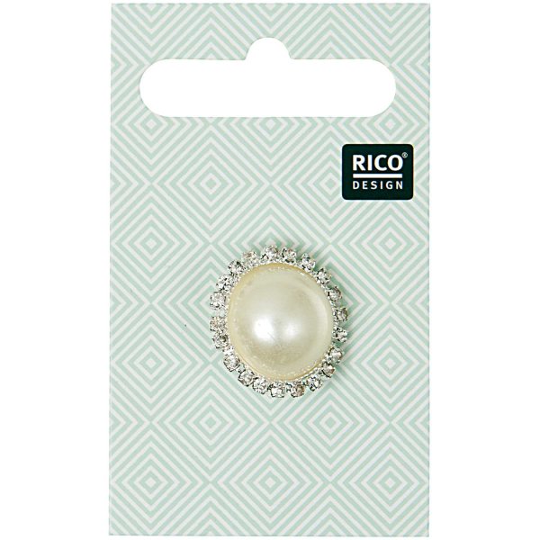 Rico Design | Schmuckknopf mit Perle 2cm