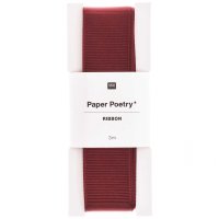 Paper Poetry | Ripsband 25mm 3m dunkelrot