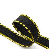20mm | 5m Gurtband | schräg gestreift | schwarz/gelb