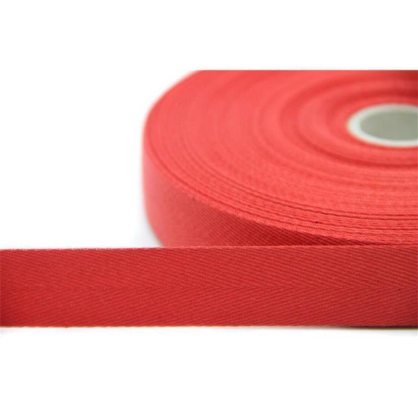 50m Rolle Köperband | Nahtband | 78% Baumwolle | Rot 15mm