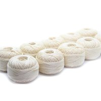 10 Knäuel Häkelgarn | 100% Baumwolle | Beige